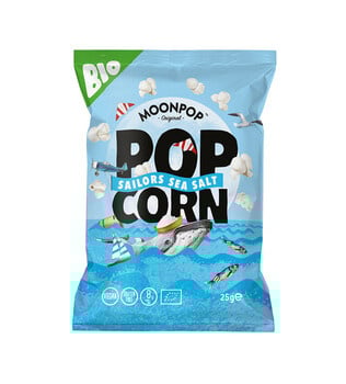Moonpop - Popcorn Sea Salt Bio 25 Gram 16 Stuks