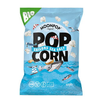 Moonpop - Popcorn Sea Salt Bio 60 Gram 6 Stück