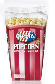 Jimmy's Popcorn Bak Zoet 150 Gram 6 Stück