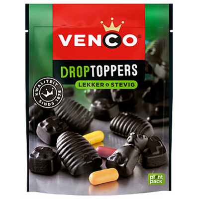 Venco - Droptoppers Lekker Stevig 225 Gram