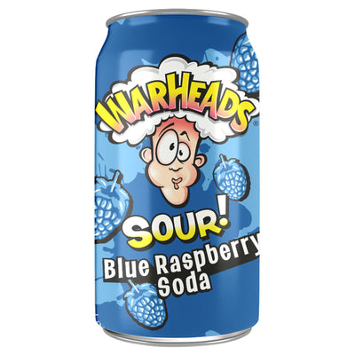 Warheads Sour! Blue Raspberry Soda 355ml