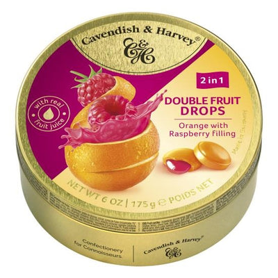 Cavendish & Harvey - Double Fruit Lakritzs - Orange Raspberry 175 Gram