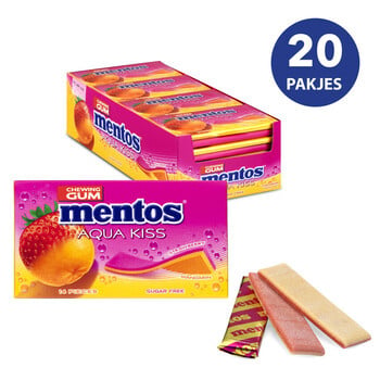 Mentos - Aquakiss Erdbeer-Mandarine 20 Beutel