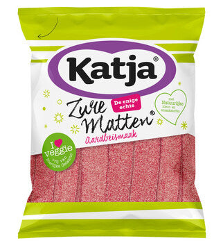 Katja - Zure Aardbei Matten 125 Gram 15 Pieces