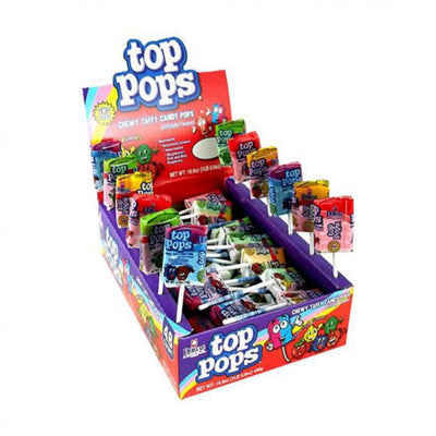 Top Pops - Chewy Taffy Candy Pops 48 Pieces
