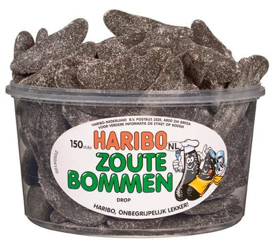 Haribo Silo Zoute Bommen 150 Stück 1350 Gram