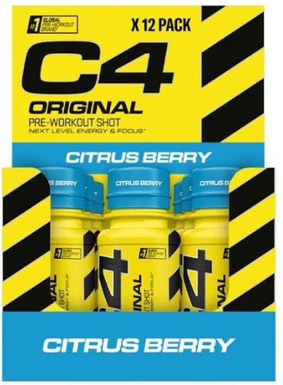 C4 - Energy Shot Citrus Berry 60ml 12 Pieces