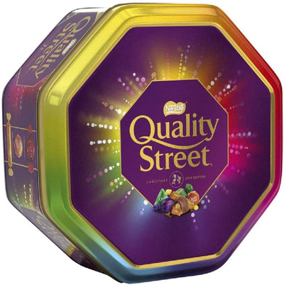 Quality Street – Weihnachtliche Schokoladen-Toffee- und Creme-Pralinen, 650-Gramm-Becher