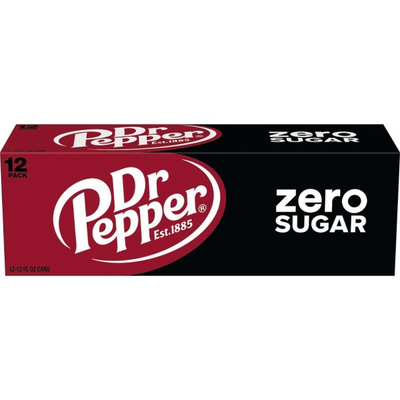 Dr Pepper - Zero Sugar 355ml 12 Blikjes ***THT 26-12-2025***