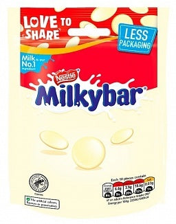 Nestlé - Milkybar Riesen-Buttons im praktischen Beutel zum Teilen, 94 Gramm