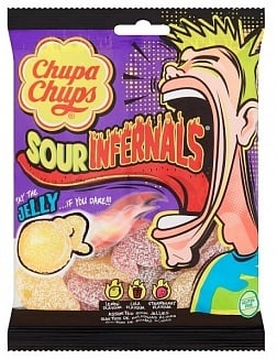 Chupa Chups - Gelées Sures Sour Infernals 150 Grammes