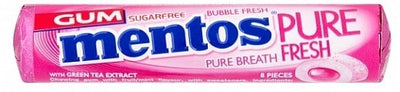 Mentos - Chewing-gum Pure Fresh Bubble Fresh sans sucre 16 grammes