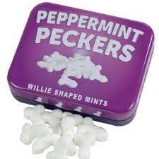 Pfefferminzbonbons in Willie-Form, 30 Gramm