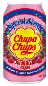 Chupa Chups - Boisson pétillante au chewing-gum à la cerise 345 ml (importée de Corée)