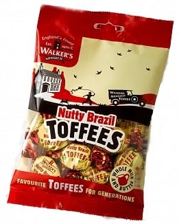 Walkers - Nonsuch Nutty Brazil Toffees Beutel 150 Gramm