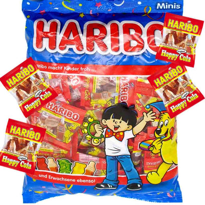 Haribo - Happy Cola Mini Zakjes 10 Gram 100 Stück