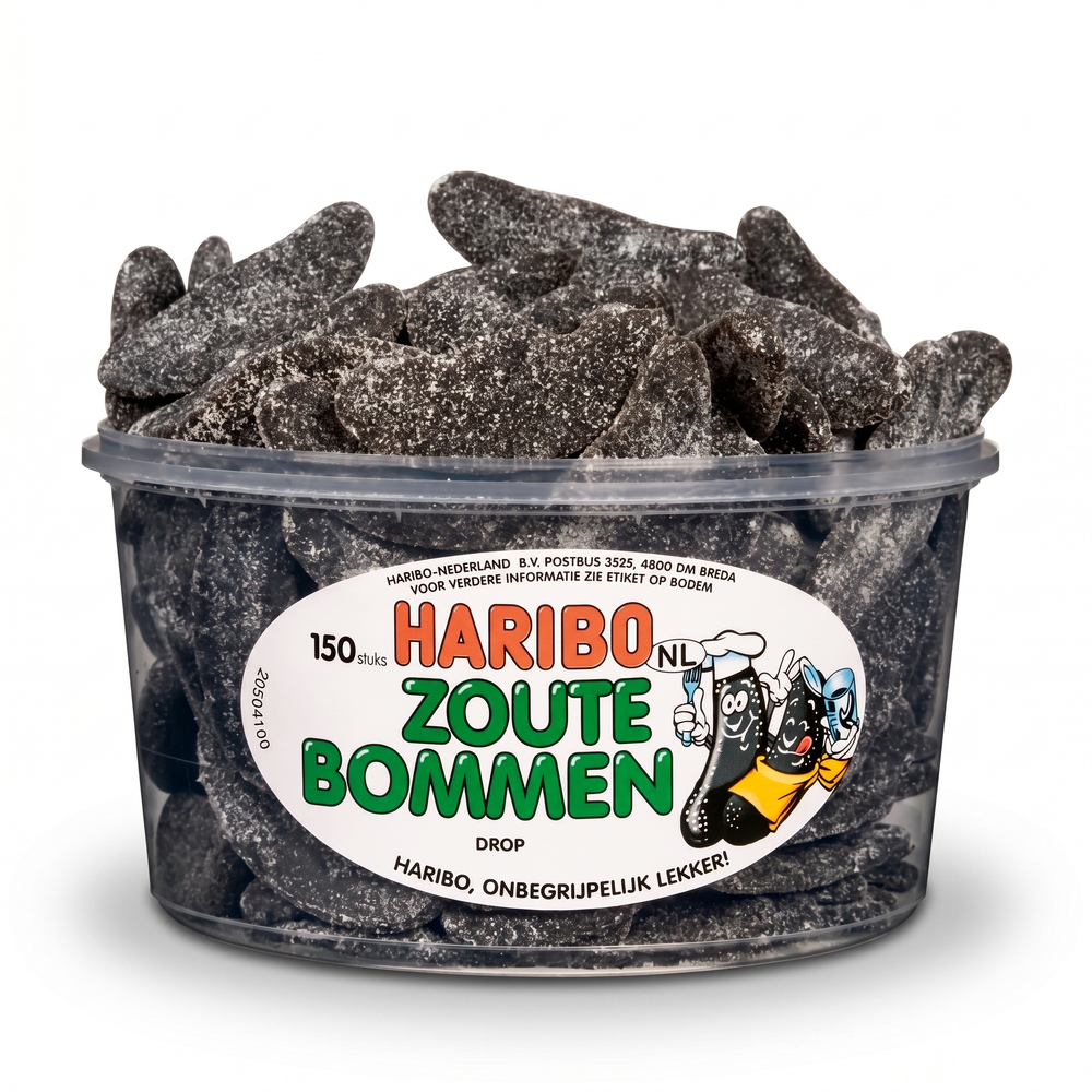 Haribo Silo Zoute Bommen 150 Stuks 1350 Gram