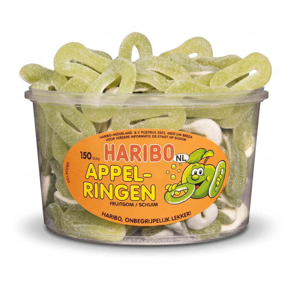 Haribo Silo Zure Appelringen 150 Stuks 1200 Gram