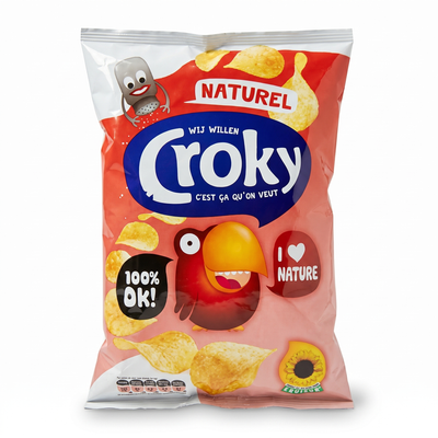 Croky Chips Natural 40 Gram 20 Zakken