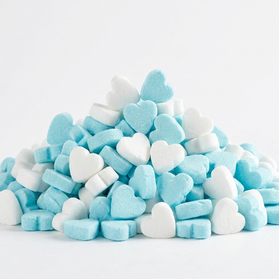 Fortuin - Wit Blauwe Pepermunt Hartjes 1 Kilo