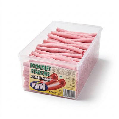 Fini - Dynamietstaafjes aardbei 250 pieces