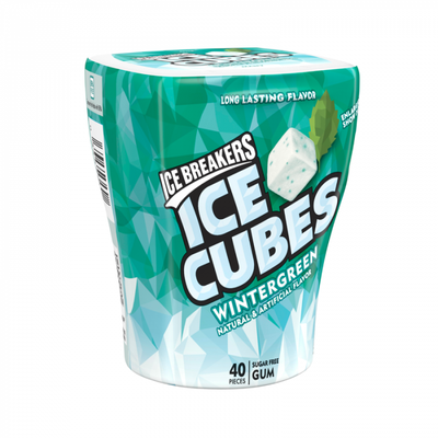Ice Breakers - Ice Cubes Wintergreen Sugar Free Gum 92 Gram
