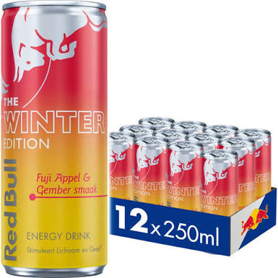 Red Bull- Energy Drink Winter Edition Fuji Apple Ginger 250ml 12 Blikjes