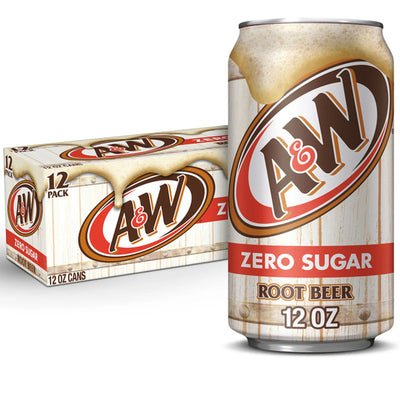 A&W - Zero Root Beer 355ml 12 Cans ***THT 25-12-2025***