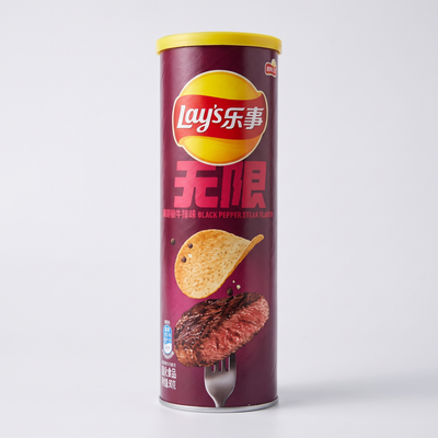 Lay's - Stax Black Pepper Steak 90 Gram