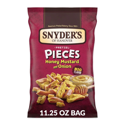 Bretzels Snyder's - Morceaux de bretzel au miel, moutarde et oignon XL 318 grammes