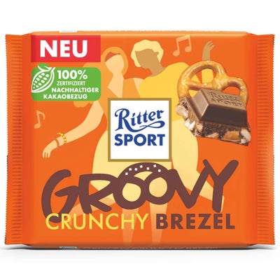 Ritter Sport - Tafelschokolade Groovy Crunchy Brezel 100 Gramm