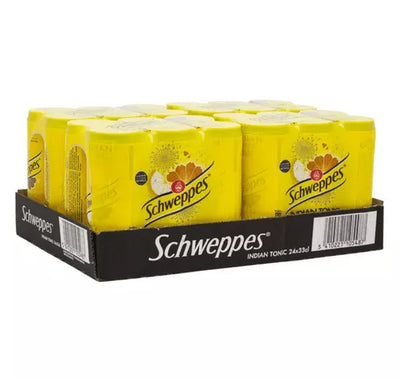 Schweppes - Zero Indian Tonic 330ml 24 Cans