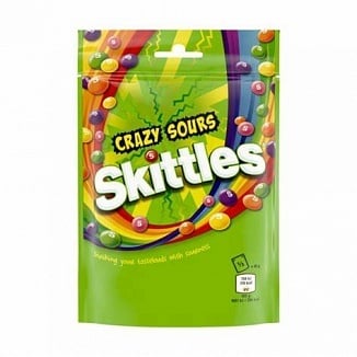 Skittles – Vegane, zähe, verrückt saure Fruchtbonbons, 136 Gramm