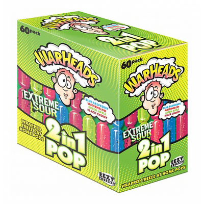 Warheads - 2 in 1 Freeze Pops 60 Stück