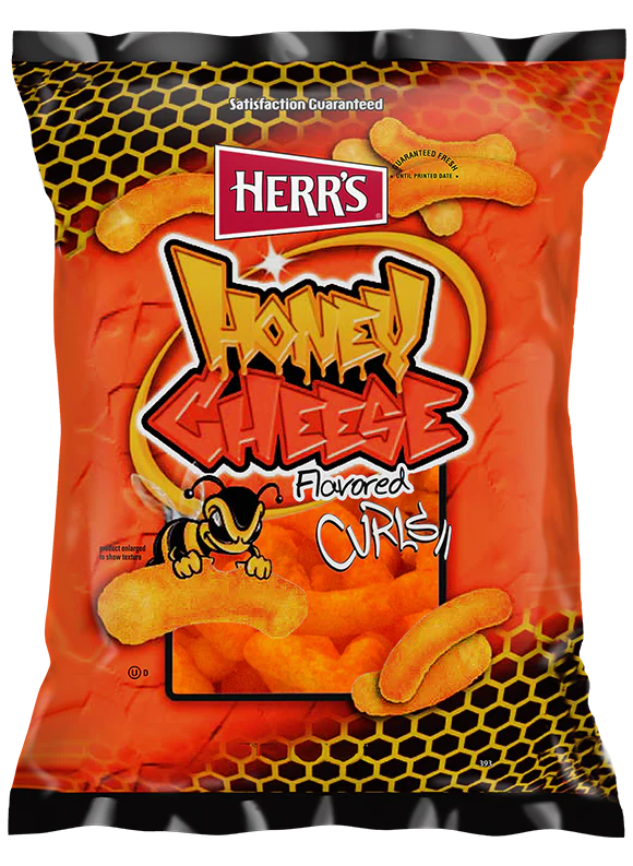 Herr's - Honey Cheese Flavoured Curls 113 Gram