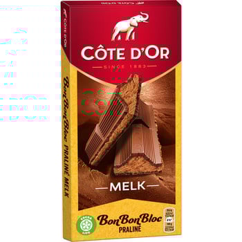 Cote d'Or - Bon Bon Bloc Praline Melk 200 Gram 15 Stuks
