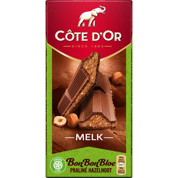 Cote d'Or - Bon Bon Bloc Praline Noot 200 Gram 15 Stuks