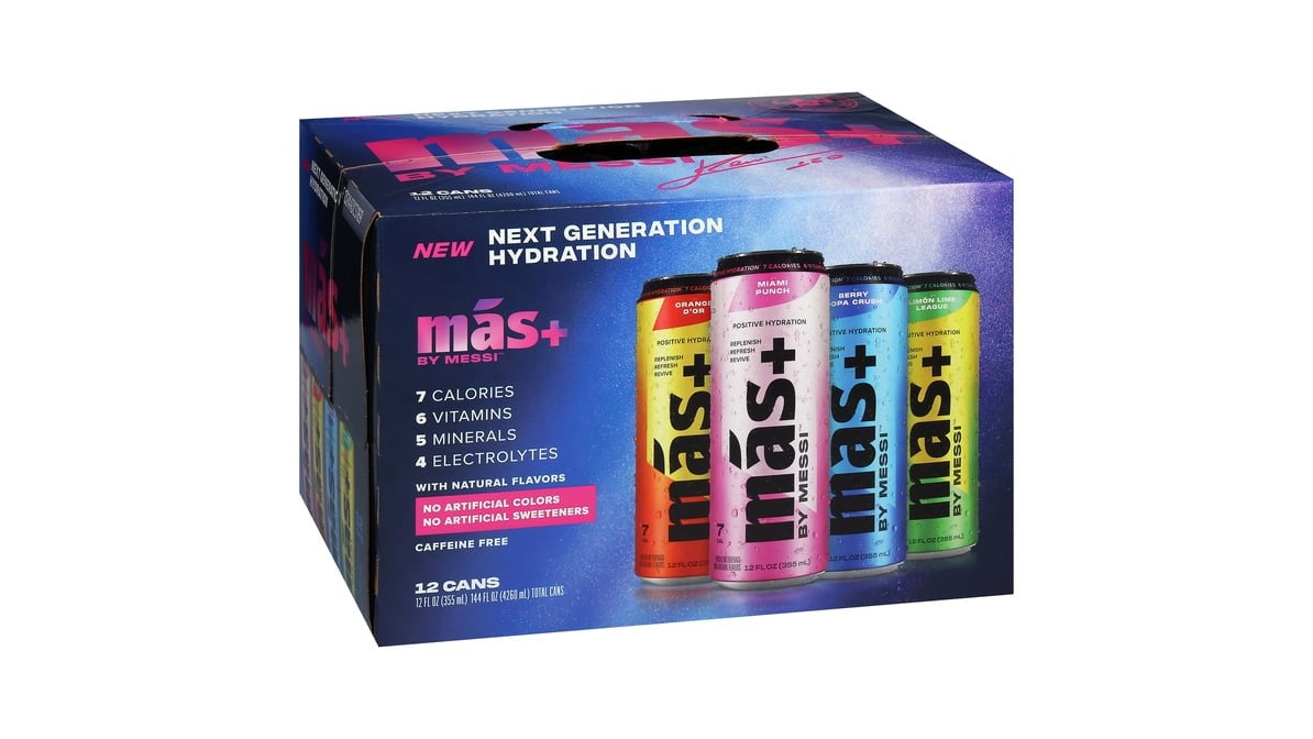MAS+ By Messi -Variety Pack 355ml 12 Canettes