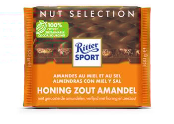 Rittersport - Honing Zout Amandel 100 Gram 11 Stuks