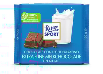 Rittersport - Extra Fijne Melkchocolade 100 Gram 12 Stuks
