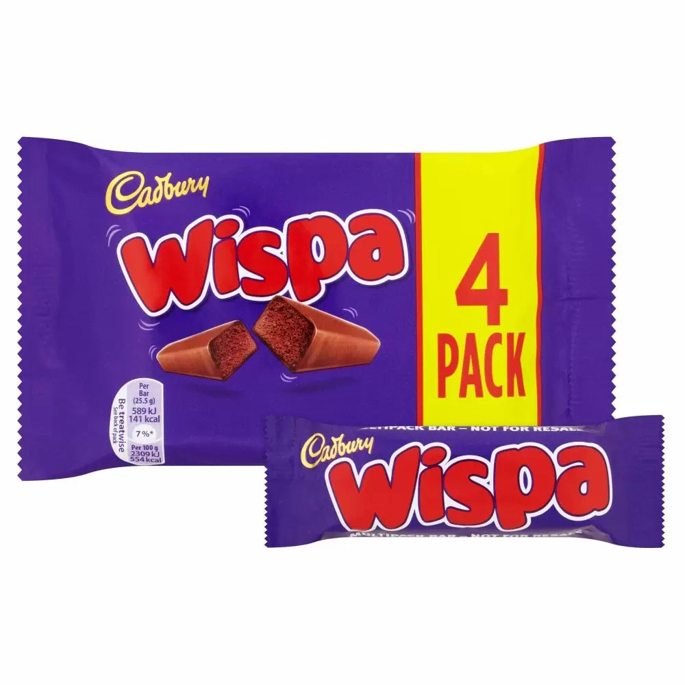 Cadbury - Wispa Schokoriegel 4er-Packung 94,8 Gramm