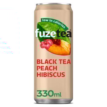 Fuze - Ice Tea Black Tea Peach Hibiscus 330ml 24 Blikjes