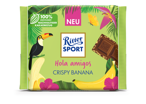 Ritter Sport - Hola Amigos Knusprige Banane 100 Gramm