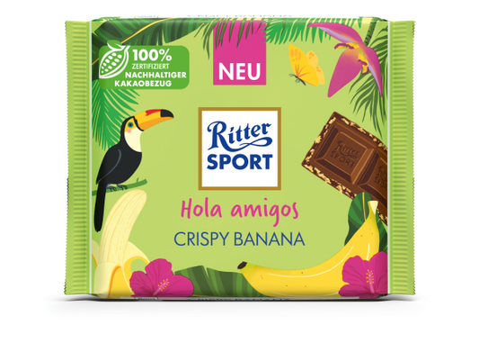 Ritter Sport - Hola Amigos Crispy Banana 100 Gram