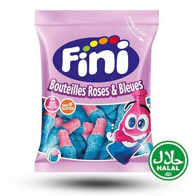 Fini - Pink & Blue Bottles 75 Gram 12 Stück (Halal)