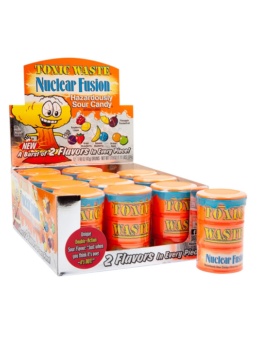 Toxic Waste -Nuclear Fusion Candy Drum 42 Gram 12 Stuks