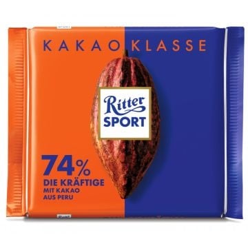 Ritter Sport - Kakao Klasse 74% Peru Chocolate 100 Gram