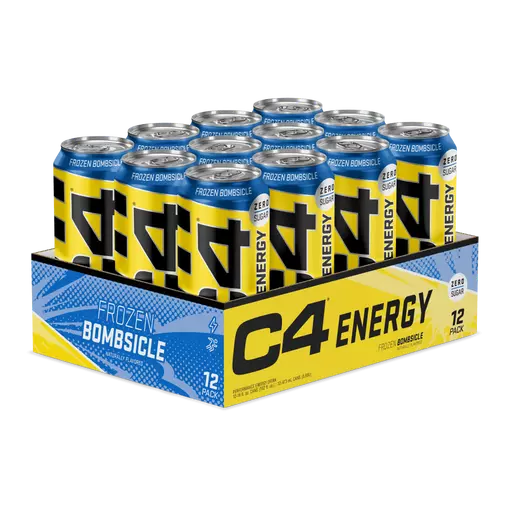 C4 - Energy Drink Zero Sugar Frozen Bombsicle 330ml 12 Canettes