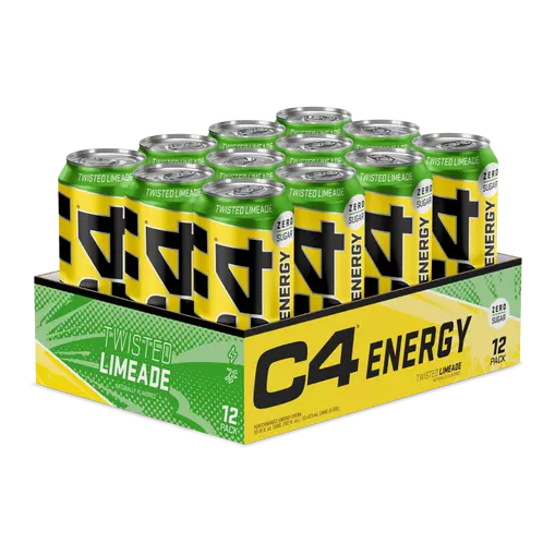 C4 - Energy Drink Zero Sugar Twisted Limeade 330ml 12 Cans
