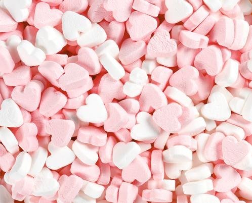 Fortune Weiße/Rosa Pfefferminzherzen 3 Kilo